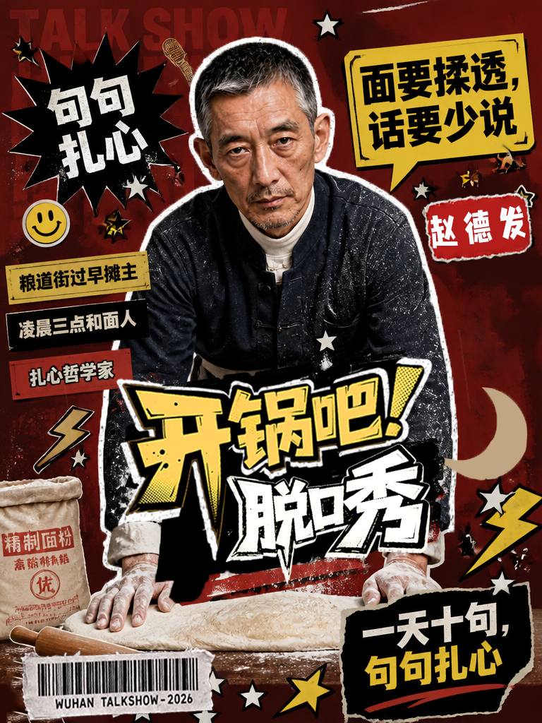 赵德发，粮道街过早摊主